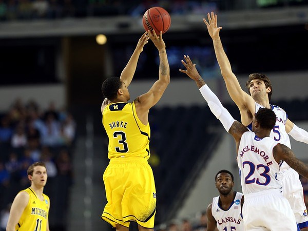 NCAA Basketball: NCAA Tournament-South Regional-Michigan vs Kansas